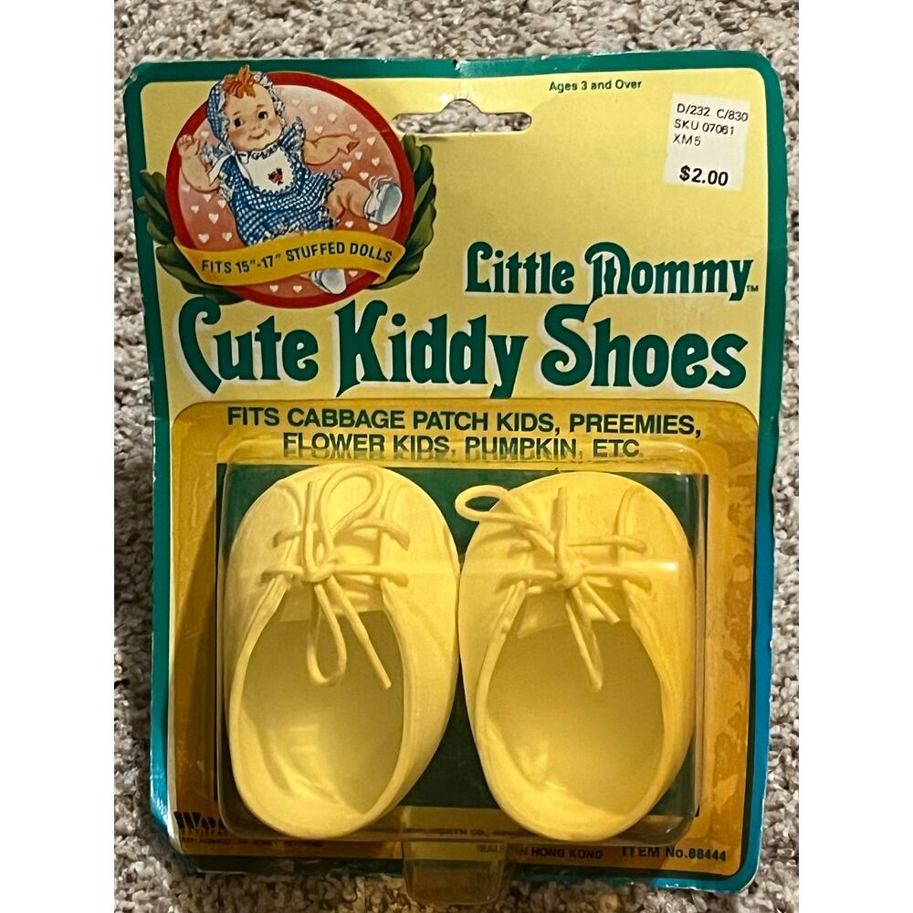 CABBAGE PATCH Little Mommy Cute Kiddy Shoes White Laces Woolworth